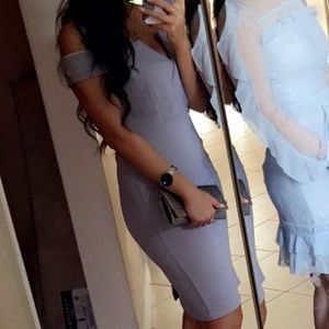 Missguided grey to lavender midi dress